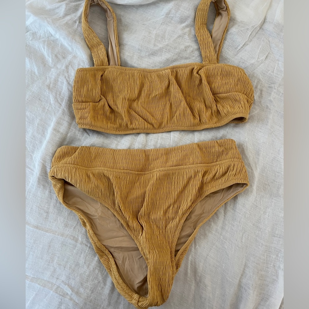 Zulu & Zephyr yellow two piece bikini